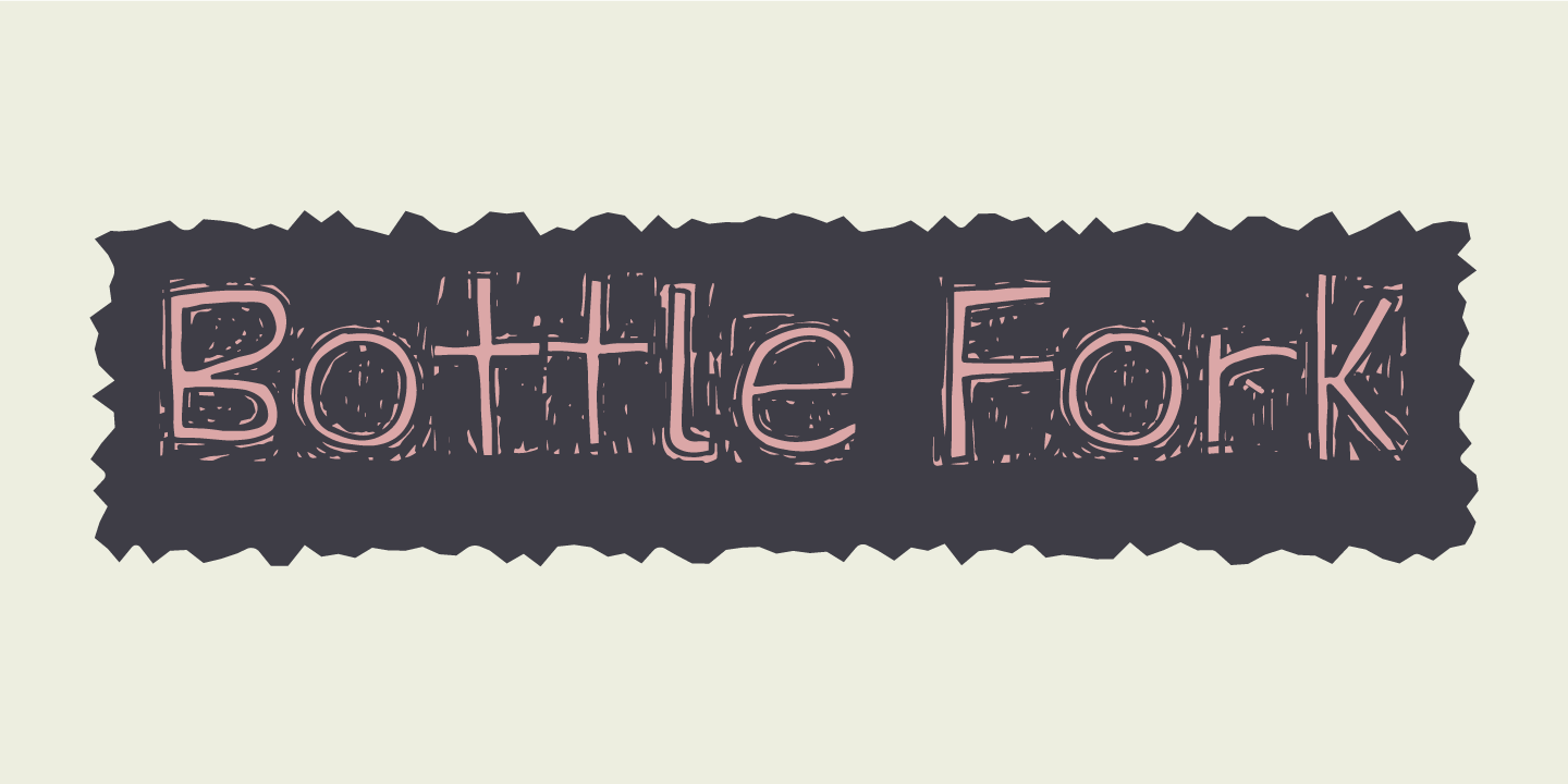 Beispiel einer Bottle Fork-Schriftart
